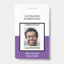 Foto-Lehrer für lila und weiße Schule