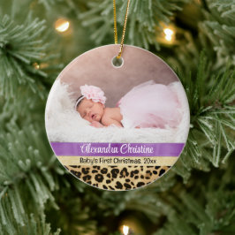 Foto Leopard Doppelseitiges 2 Bild Baby First Keramik Ornament