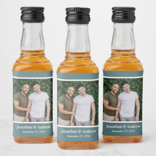 Foto LGBTQ-Hochzeit Alkoholflaschenetikett