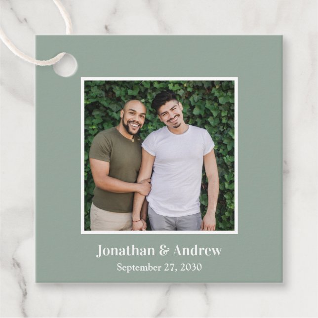 Foto LGBTQ Hochzeit Geschenkanhänger (Vorderseite)