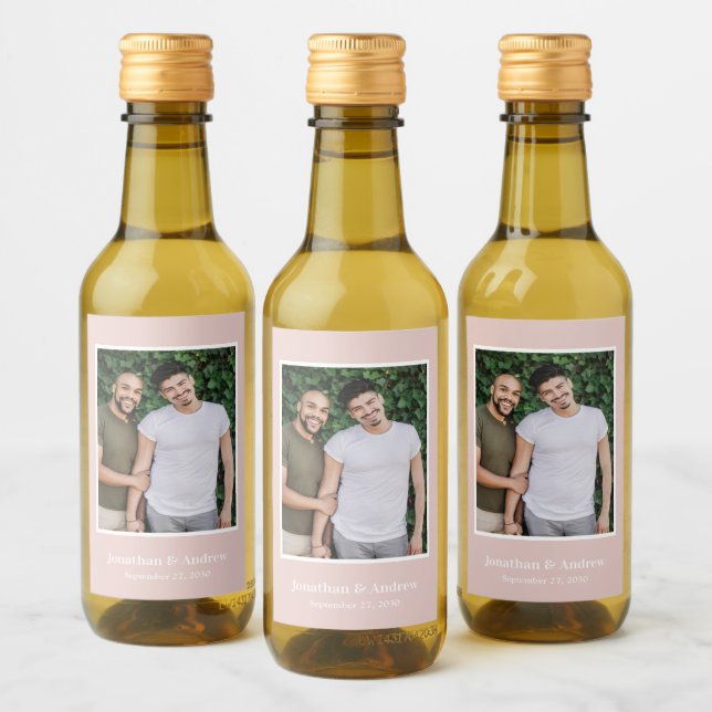 Foto LGBTQ Hochzeit Weinetikett (Flaschen)