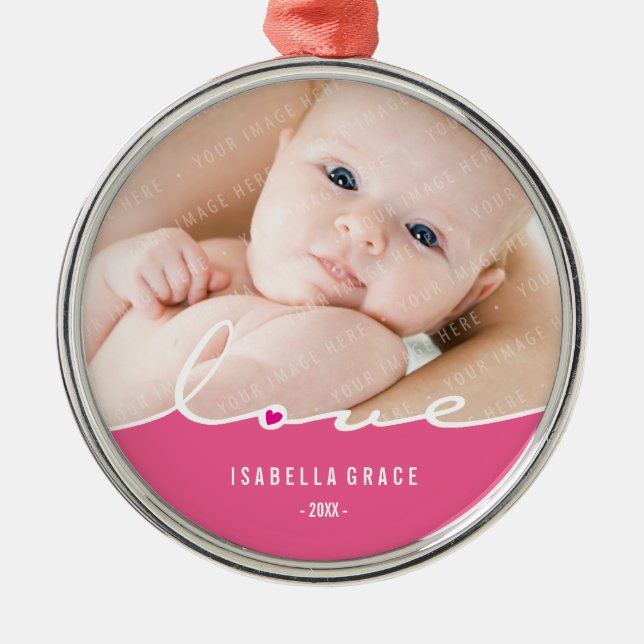 FOTO: Liebe Division 1 Silbernes Ornament (Vorne)