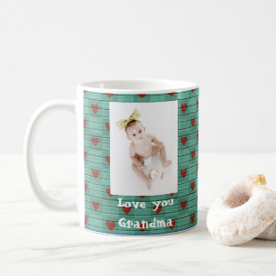 Foto Liebe Oma Individuelles Rustikales Holzherz Kaffeetasse
