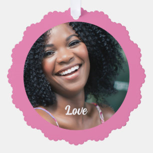 Foto Liebe Rosa niedliche Papierschmuck Ornament Karte