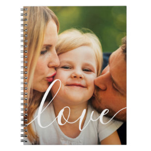 Foto-Liebe-Schrift Notizblock