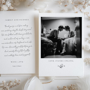 Foto "Liebe steht fest" Danke Karte