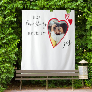 Foto Liebe Story Say Yes Ehe Vorschlag B Wandteppich