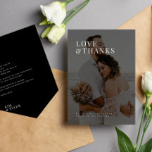 Foto Liebe und Dank moderne Typografie Hochzeit