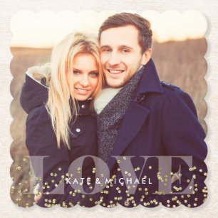 Foto Liebe und Glitzern Untersetzer