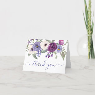 Foto-Lila-Blumen-Hochzeits-Dankeskarten Dankeskarte