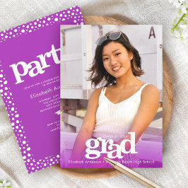 Foto lila modernes gewagtes Party schlicht elegant Einladung