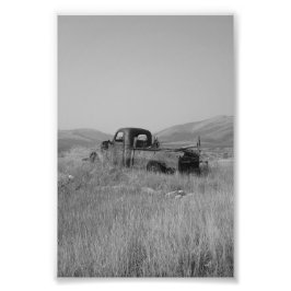 Foto-LKW in Gras Fotodruck