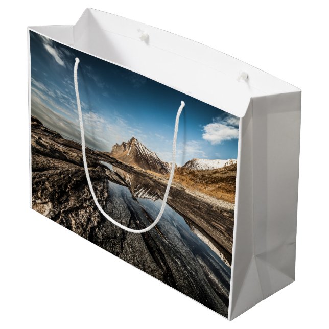 Foto Lofoten Große Geschenktüte (Rückseite Schrägansicht)
