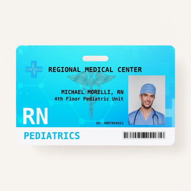 Foto, Logo, Bar Code-ID-Abzeichen für benutzerdefi Ausweis (Vorderseite)