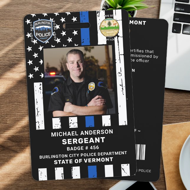 Foto-Logo-Bar-ID-Abzeichen für Polizeibeamte Ausweis (Von Creator hochgeladen)