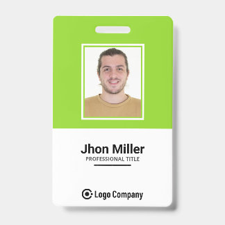 Foto, Logo, Bar, Name Abzeichen Ausweis