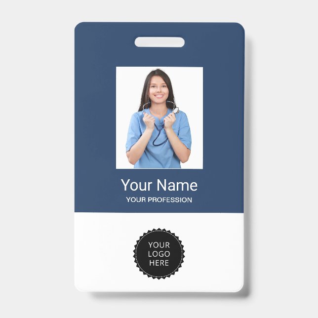 Foto-Logo für benutzerdefinierte MitarbeiterNameTa Ausweis (Vorderseite)