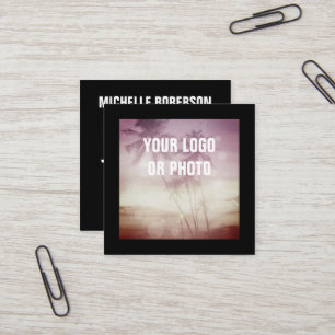 Foto Logo Internet Icons Quadratische Visitenkarte