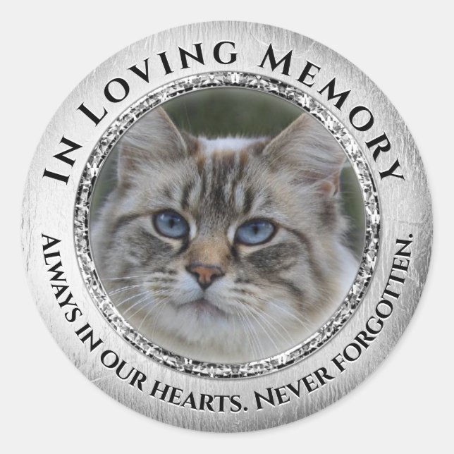 Foto Love Memory Cat / Pet Aufkleber (Vorderseite)