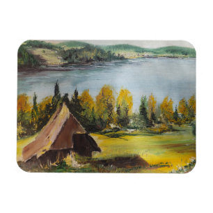 Foto Magnet Ann Hayes Gemälde Chalet am See