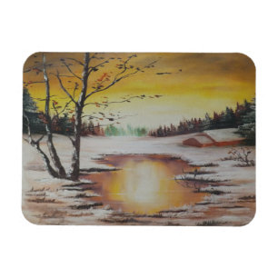 Foto Magnet Ann Hayes Painting Winterszene