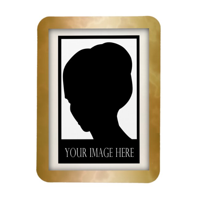 Foto-Magnet aus Gold und Rose Magnet (Vertikal)