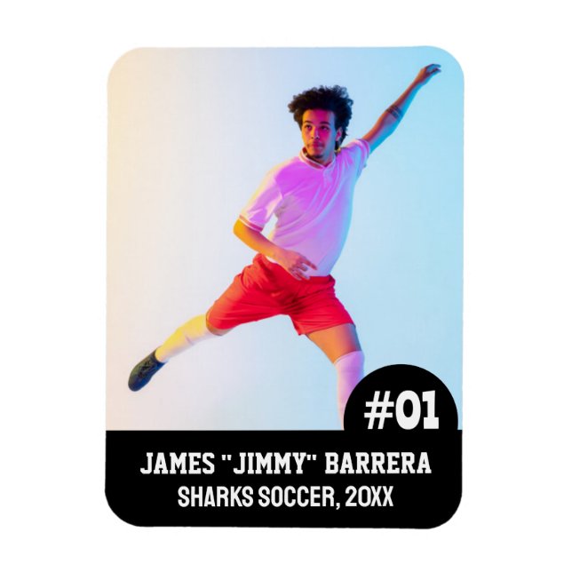 Foto-Magnet für Sportteam-Player (3"x4"in) Magnet (Vertikal)