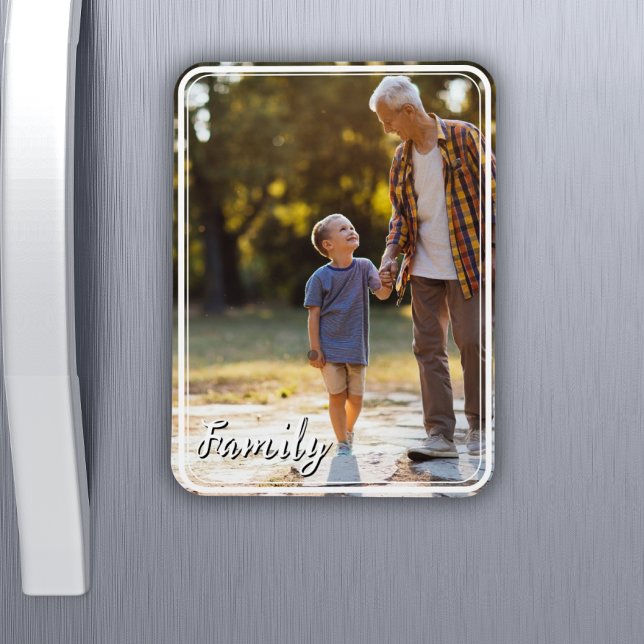 Foto-Magnet mit benutzerdefiniertem Foto und Text Magnet (Custom Family Photo Magnet)