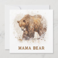 *~* Foto MAMA BEAR Ap72 Flat Mother's Day Card