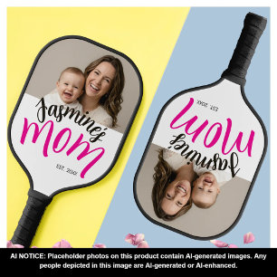 Foto Mama Gegründet Kind Name Benutzerdefiniertes Pickleball Schläger