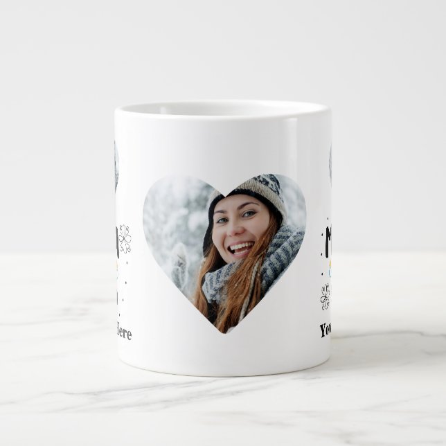 Foto Mama mit Swoosh Müttern Jumbo-Tasse (Vorderseite)