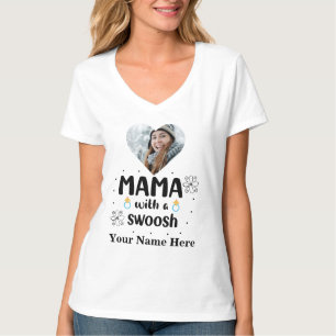 Foto Mama mit Swoosh Müttern T-Shirt