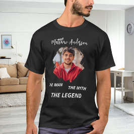 Foto man Mythos Legende Name Spaß schwarz T-Shirt