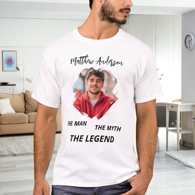 Foto man Mythos Legende Name Spaß T-Shirt (Von Creator hochgeladen)