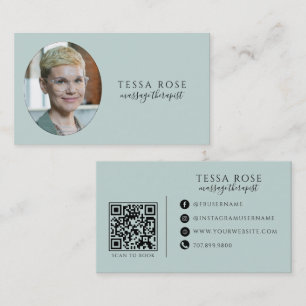 Foto-Massagetherapeut QR-Code Visitenkarte