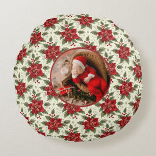 Foto Mein erstes Weihnachten Wurfkissen Rundes Kissen