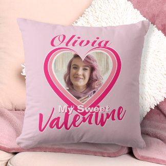 Foto Mein Süßer Valentinstag Herzen Name Rosa Quad Kissen