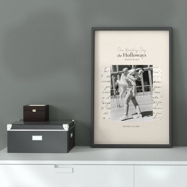 Foto-Memorabilien für das benutzerdefinierte Hochz Fotodruck (Capture your wedding date with this framed art print!)