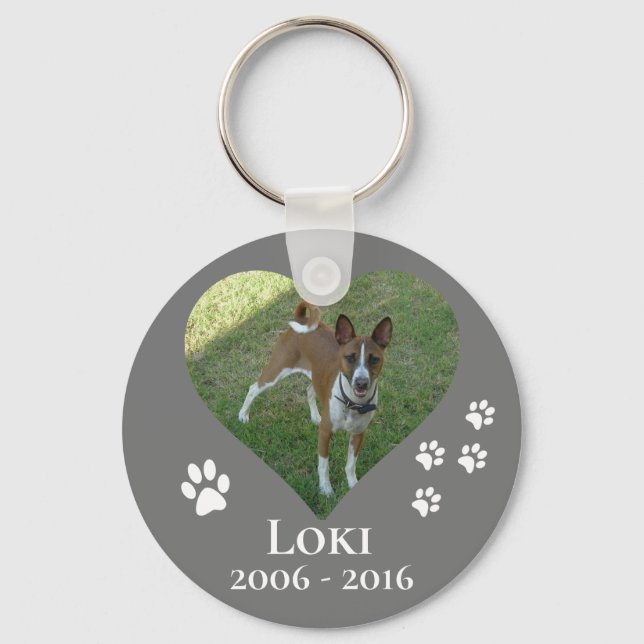 Foto-Memorial Anpassen des Herz-Fotos Schlüsselanhänger (Vorderseite)