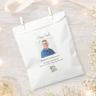 Foto Memorial Daisy Seed Beerdigung Geschenktütchen