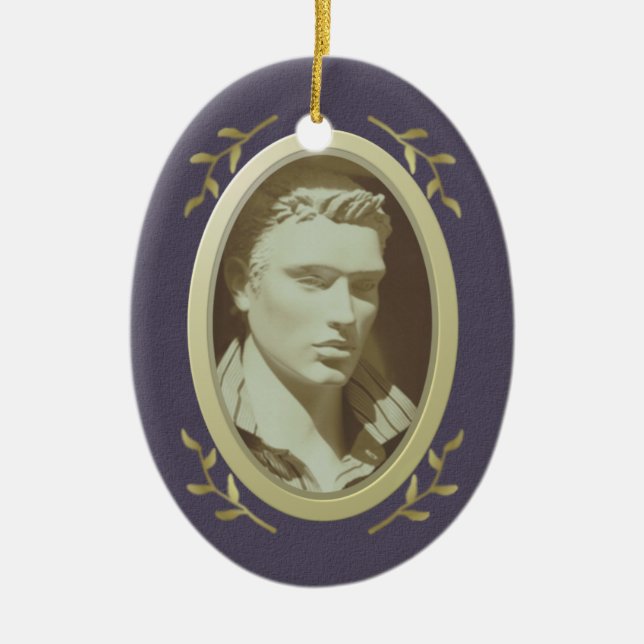 Foto-Memorial / Erinnerung Keramikornament (Vorne)