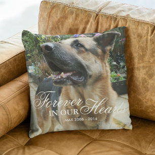 Foto-Memorial-Geschenk Forever in unseren Herzen Kissen