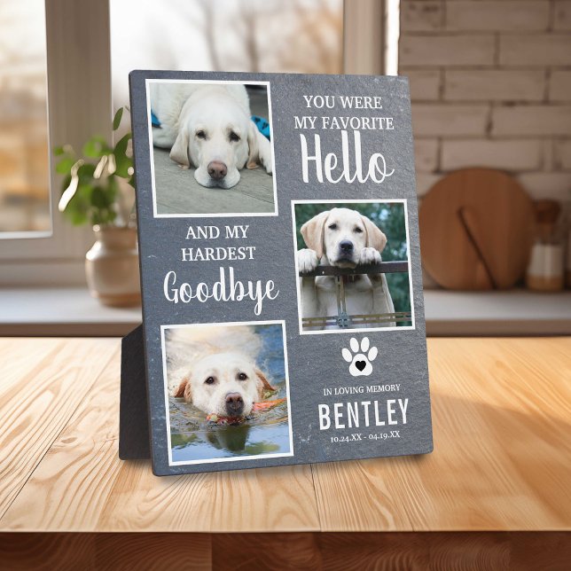 Foto-Memorial-Hund Keepake | Pet Loss Fotoplatte (Von Creator hochgeladen)