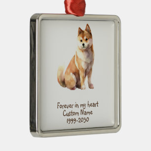 Foto-Memorial Keepake-Dog Ornament Aus Metall