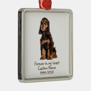 Foto-Memorial Keepake-Dog Ornament Aus Metall