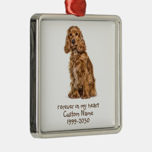 Foto-Memorial Keepake-Dog Ornament Aus Metall