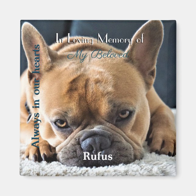 Foto Memorial Magnet mit Text - (Vorne)