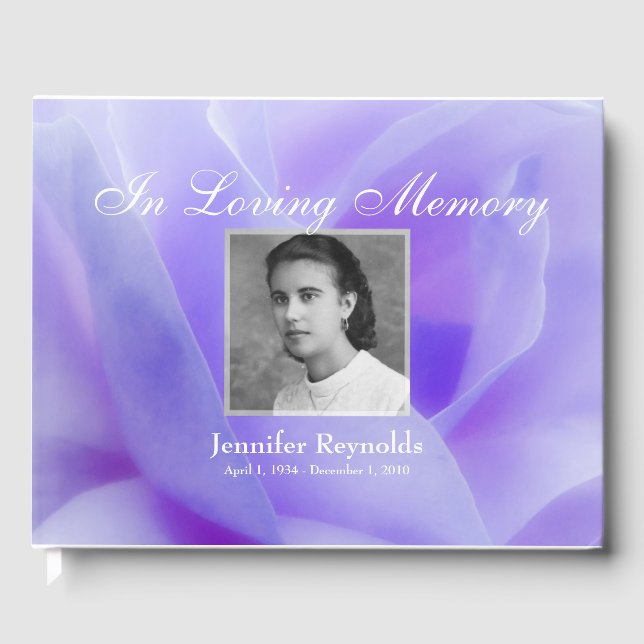 Foto Memorial oder Begräbnisbuch Gästebuch (Vorderseite)