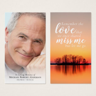 Foto Memorial Quote Sunset Praetkarte