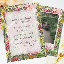 Foto Memorial Watercolor Blumensympathische Karte